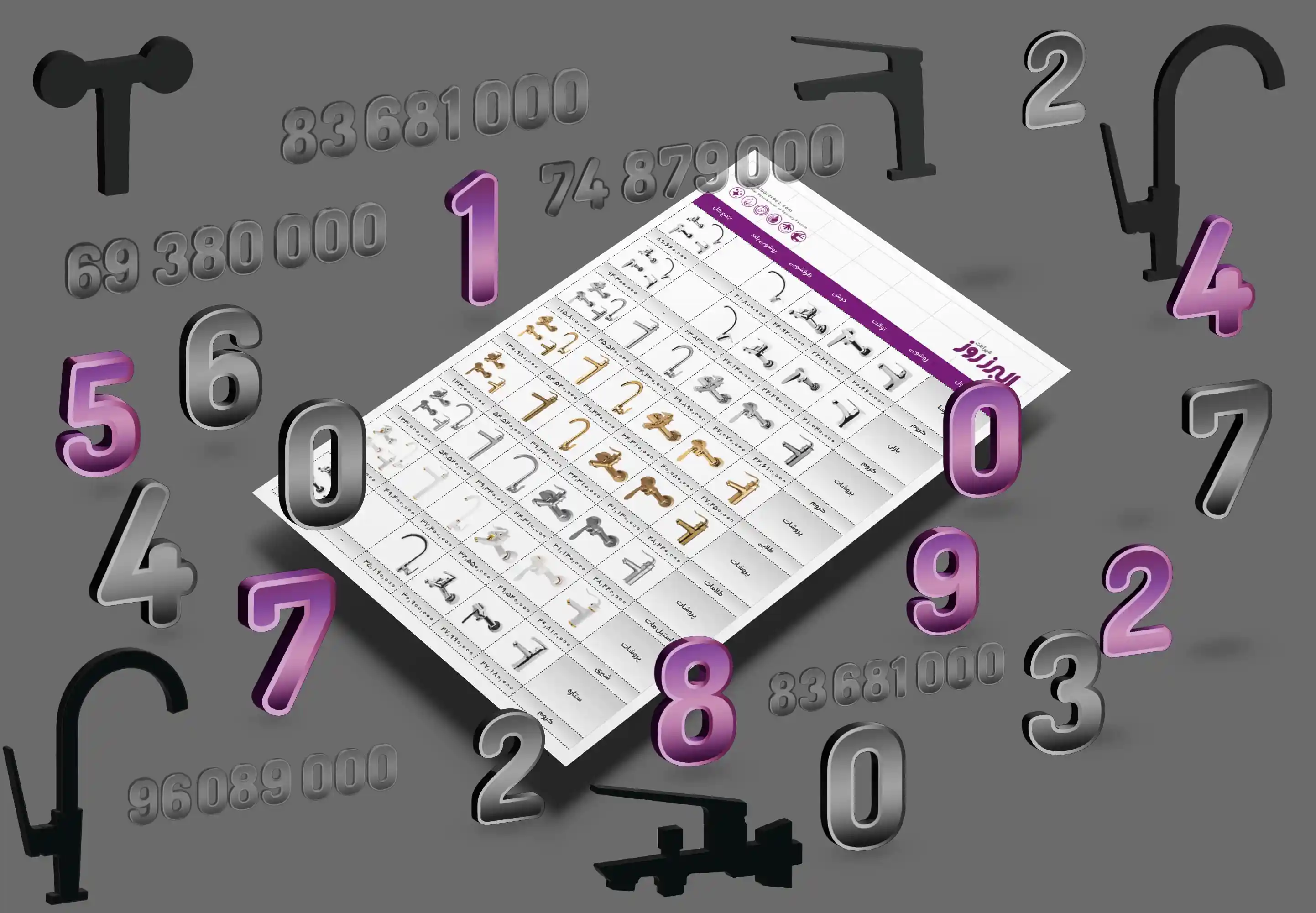Price list with product photos